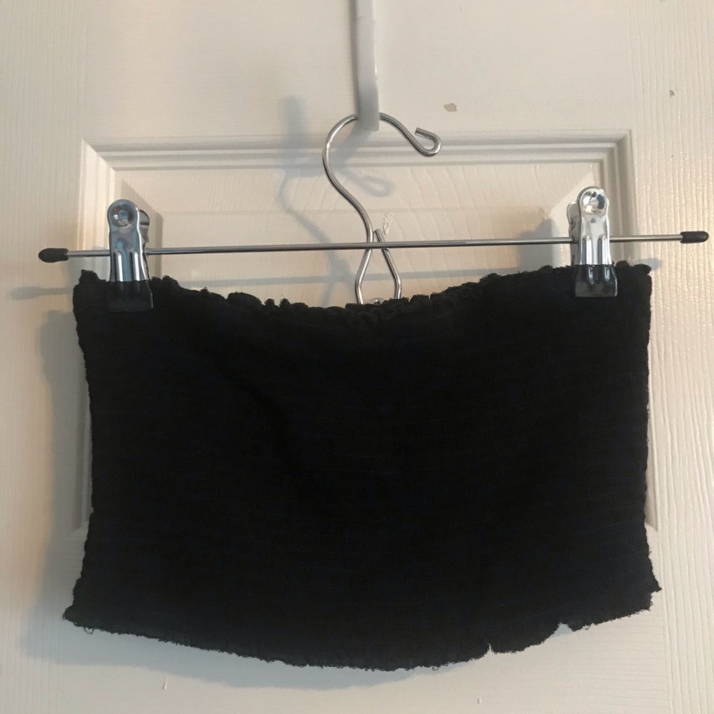 Black Ribbed Bra Top